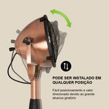 Aquecedor elétrico Blumfeldt Heatspot Cobre (2100 W) - Aquecimento Exterior