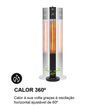 Aquecedor elétrico Blumfeldt Guru Plus Preto (2000 W) - Aquecimento Exterior