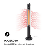 Aquecedor elétrico Blumfeldt Guru Plus Preto (2000 W) - Aquecimento Exterior