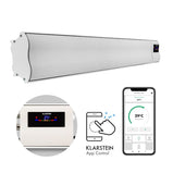 Aquecedor elétrico Klarstein Cosmic Beam Branco (2400 W) - Aquecimento Exterior